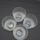 Series of 4 crystal whiskey glasses