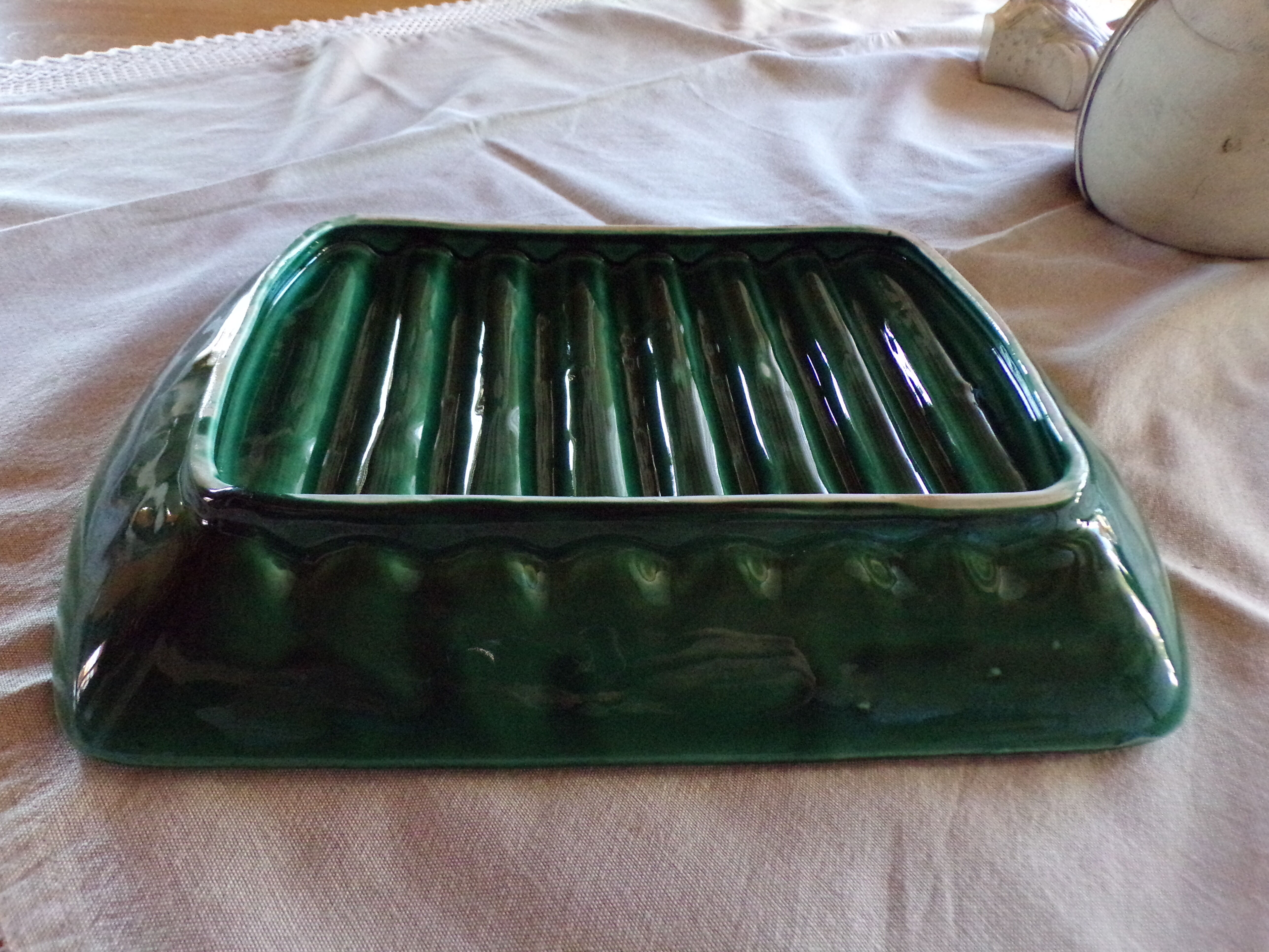 Vintage asparagus dish sarreguemines