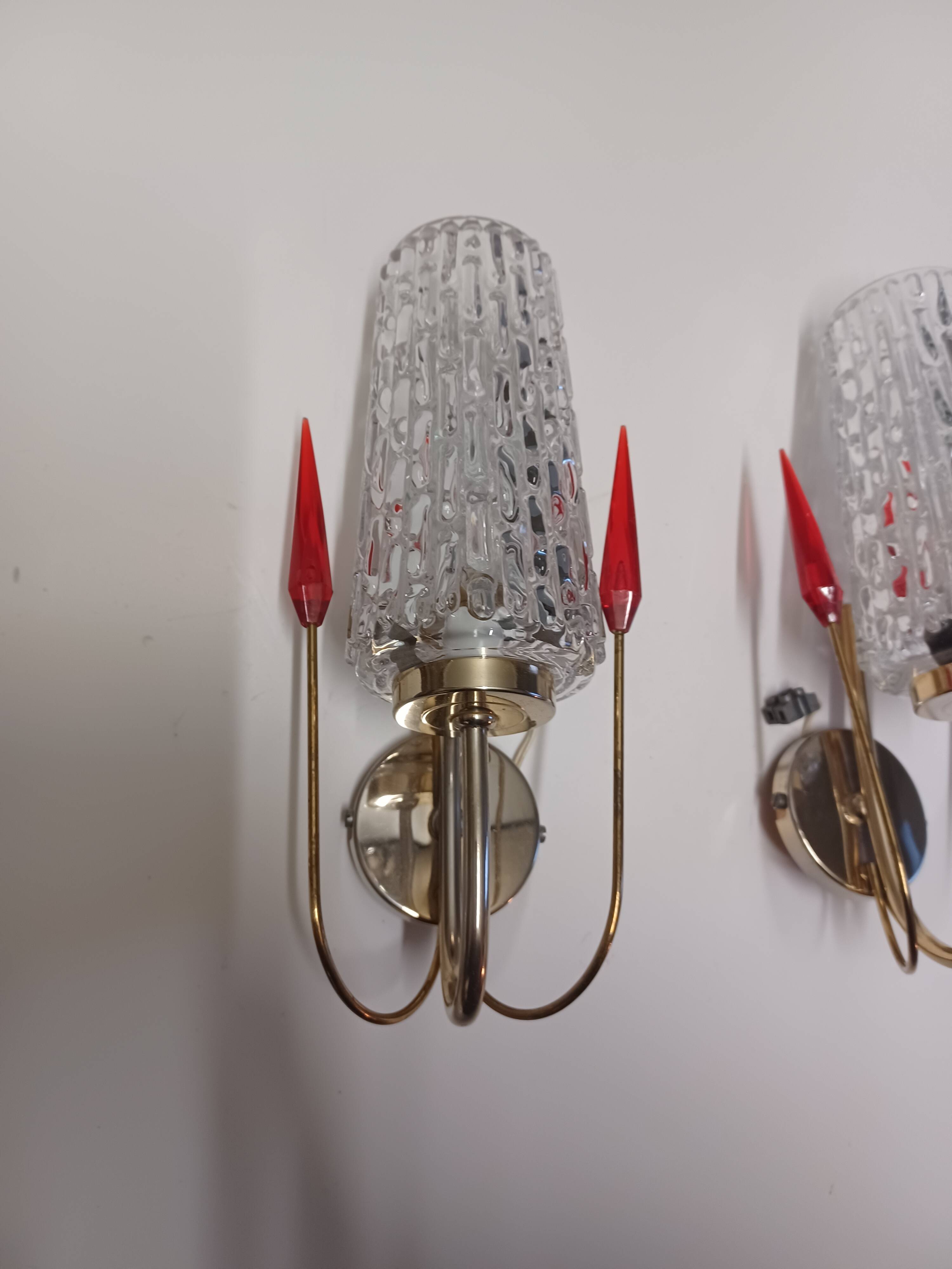 Pair of wall sconces 1960