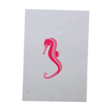 Engraving 2 colors seahorse