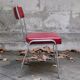 Pair of red leatherette chairs