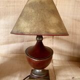 1960s ceramic lamp, fabric cable, lampshade