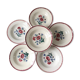 Lot of 6 hollow plates Digoin Sarreguemines model Prairial
