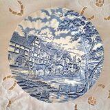 Mismatched antique dinner plates
