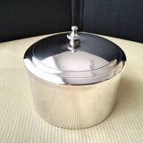 Box, covered pot in silver metal