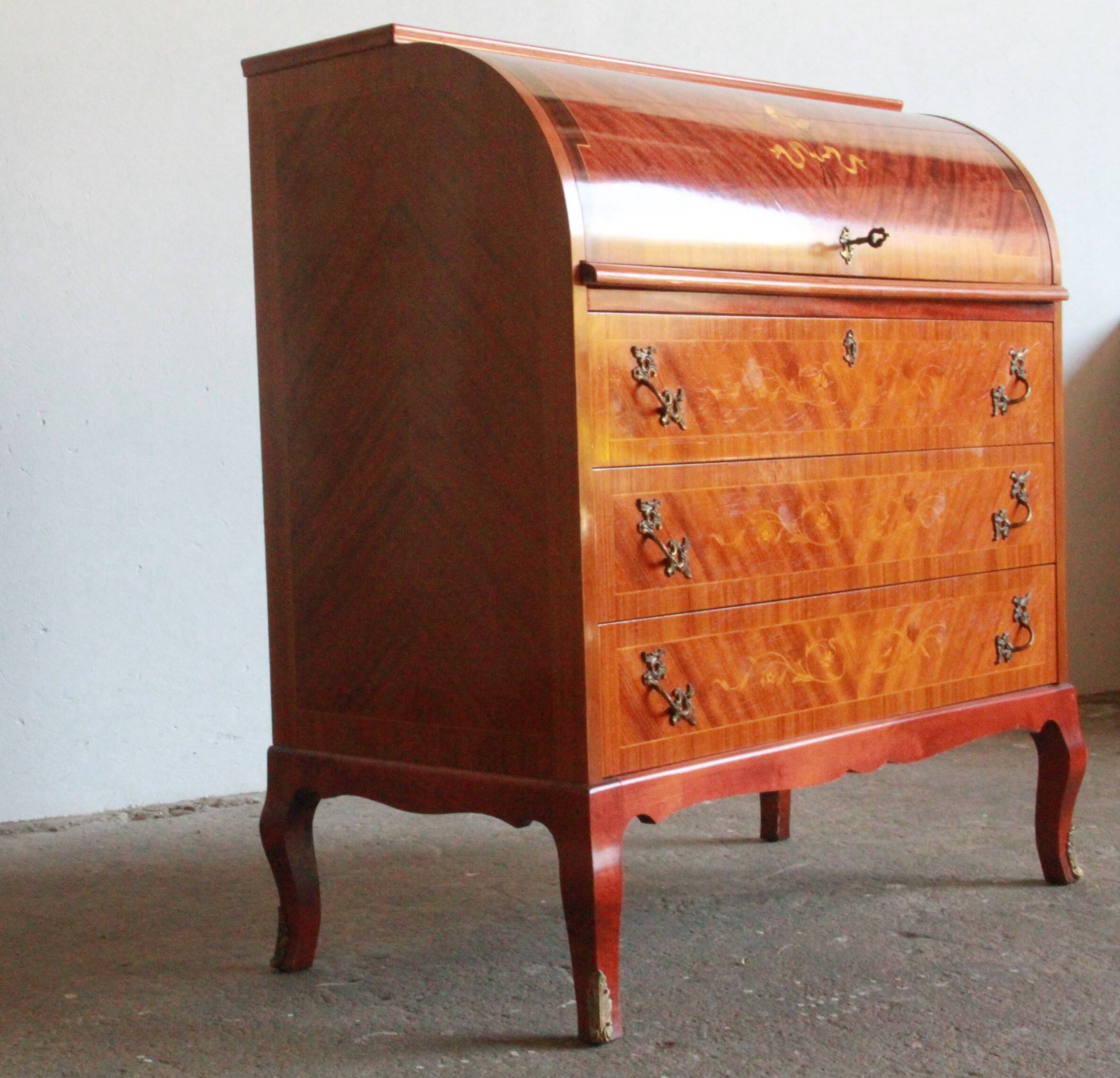 Danish Secretary Edmund Jørgensen, Mid 20th Century, Cylinder Bureau