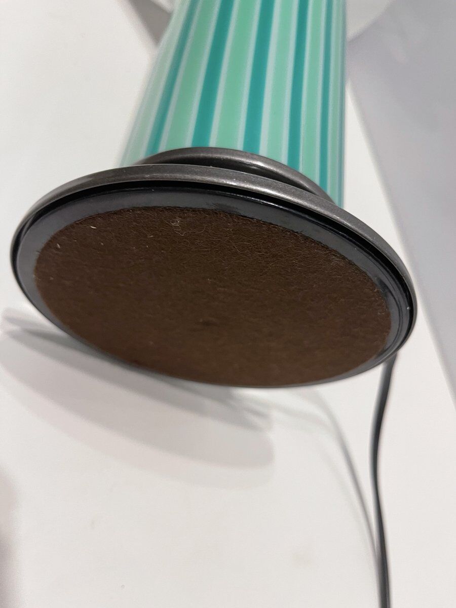 Mid-Century Mint Green Murano Glass Table Lamps, Set of 2