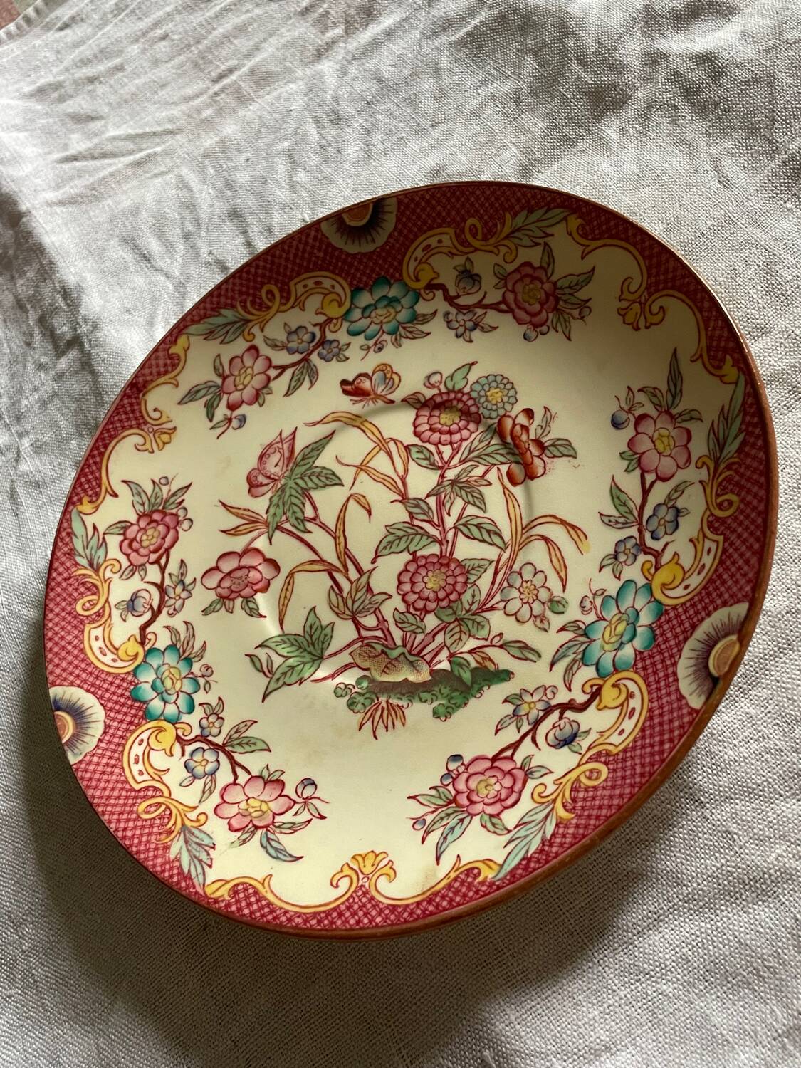 Assiette Sarreguemines 1900