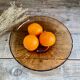 Plat en verre ambre
