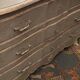 Chest of drawers 3 drawers in patinated wood gray Louis XV style