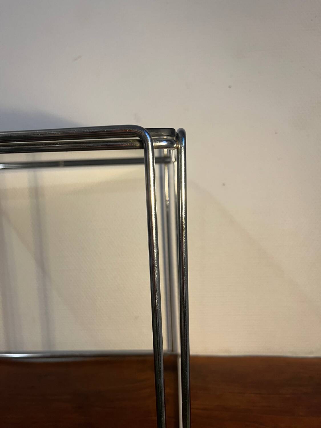 Isosceles sofa side table by Max Sauze