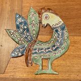 Ceramic plate rooster