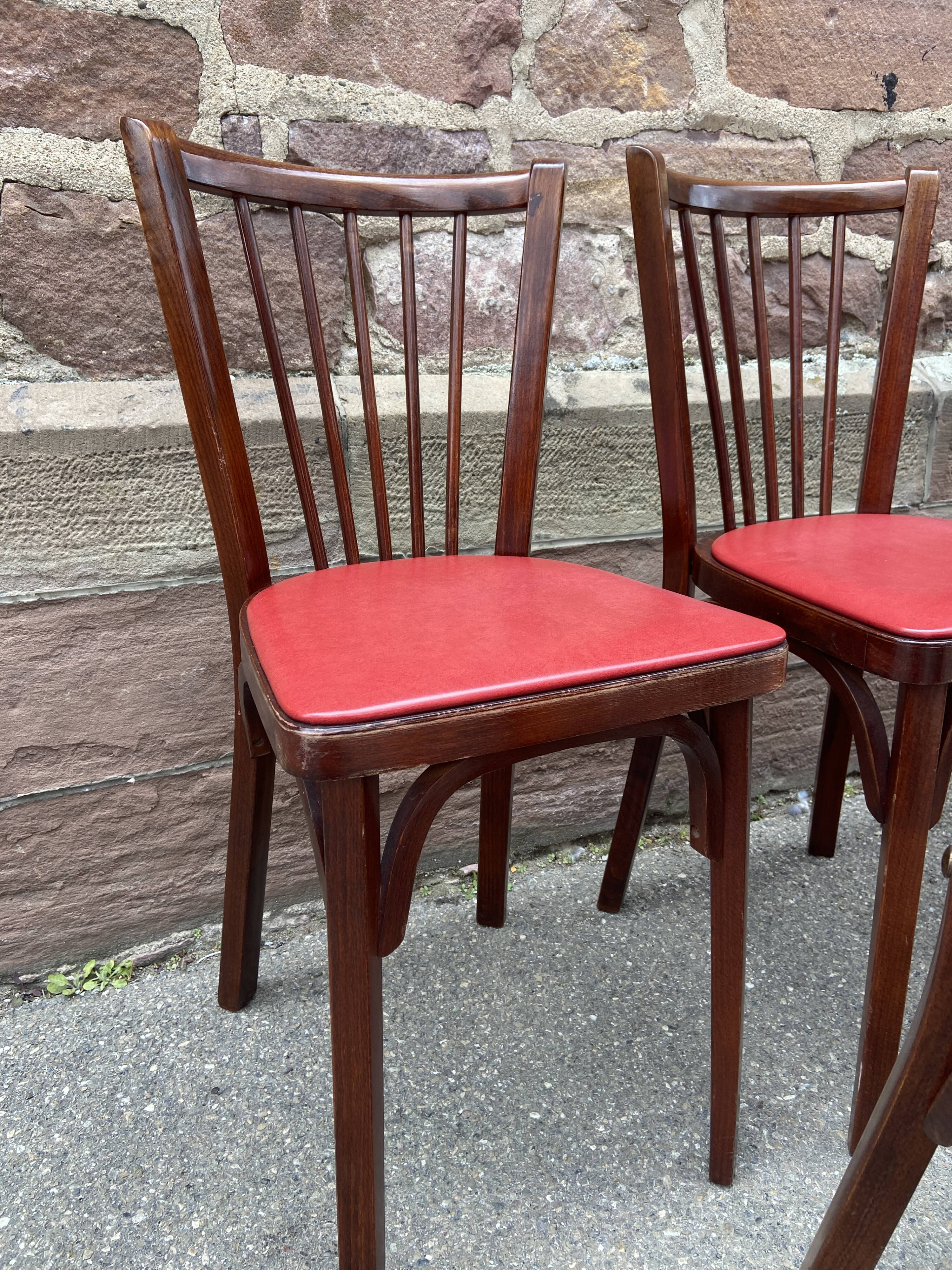 6 Baumann bistro chairs Nr 12 fanett 1960