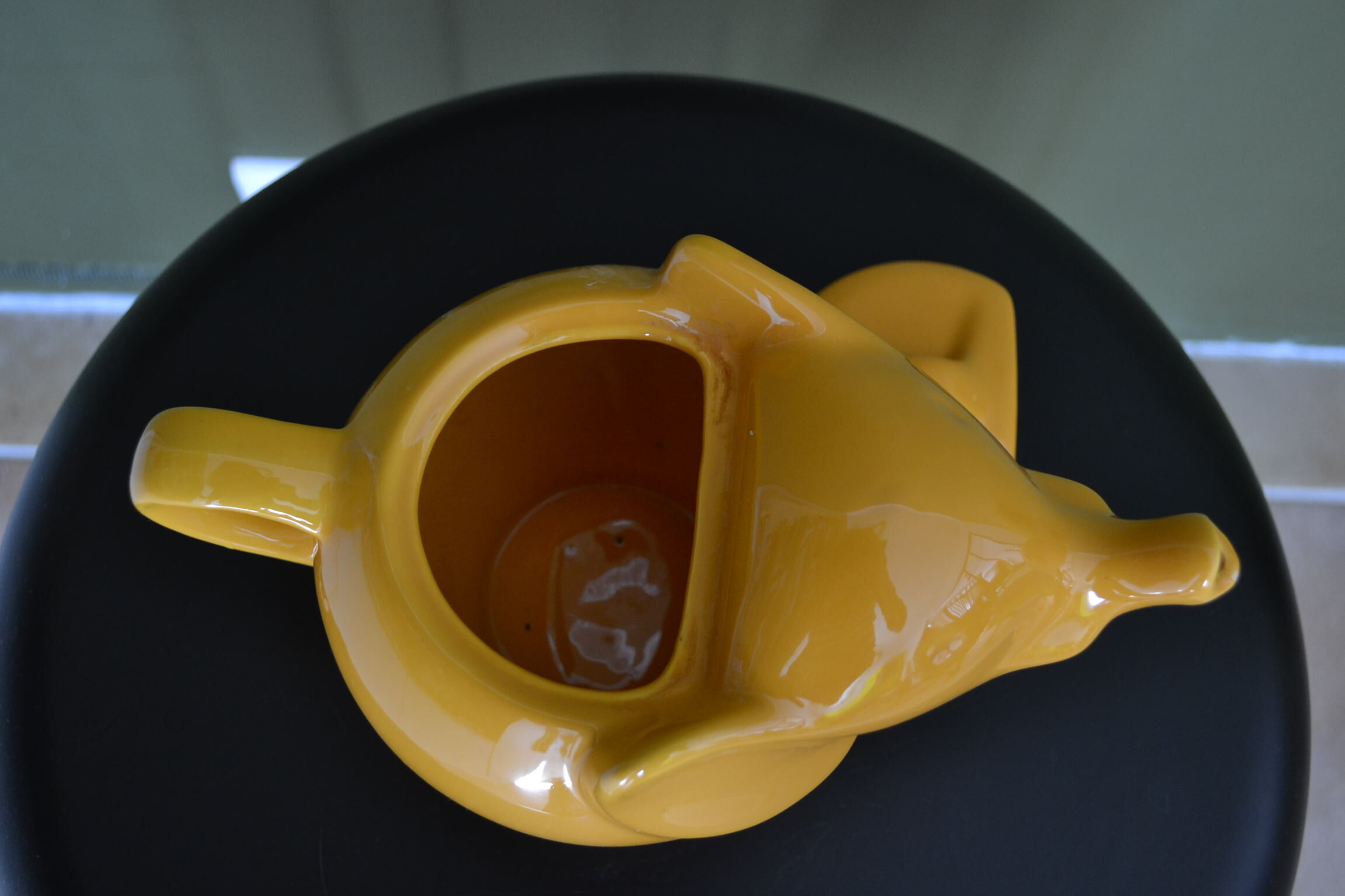 Elephant orange teapot