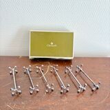 6x knife rests Christofle Silver-plated Christofle "4 Balls"