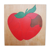 Wooden puzzle (apple or tomato)