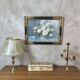 Chandelier fleurs en laiton