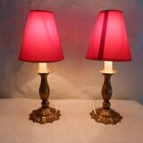 Pair of candlestick lamps