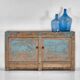 Antique sky blue dining room buffet (circa 1920)