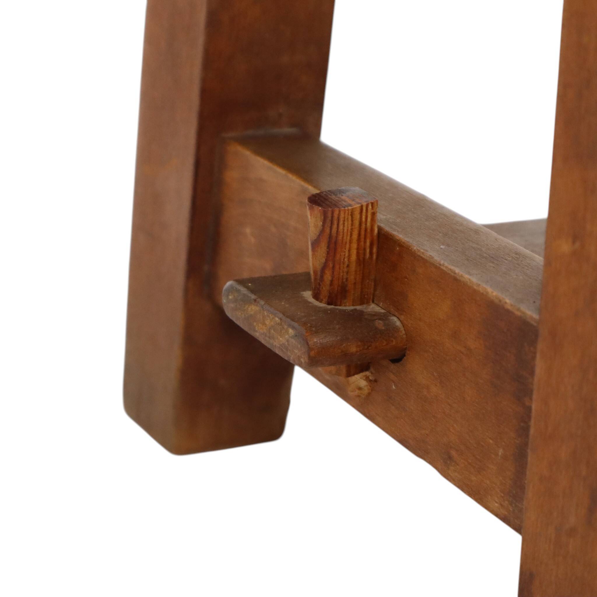 Charming Old Wooden Stool from Southern France – Rustic 1950s Style