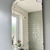 Art Deco Octagonal Mirror with Bevelled Glass