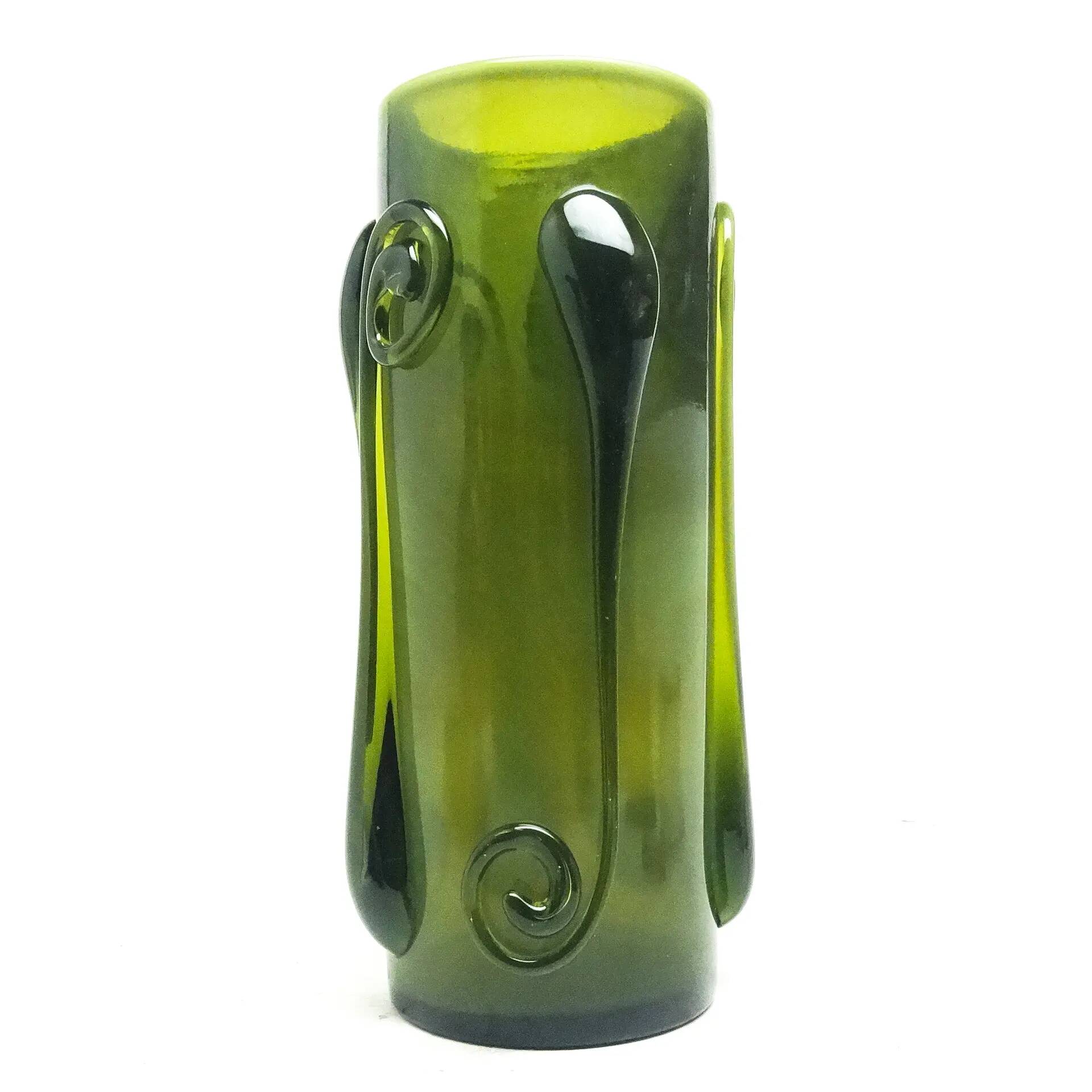Art Nouveau vase, glass, designed by J. Słuczan-Orkusz, Poland, 1970s