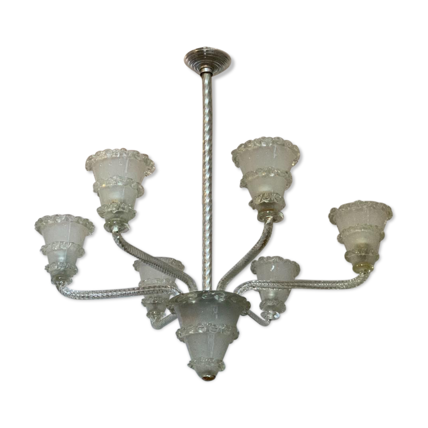 Lustre en verre de Venise, Murano, vers 1940