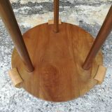 Walnut and copper pedestal table