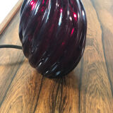 Murano red glass lamp for Venini
