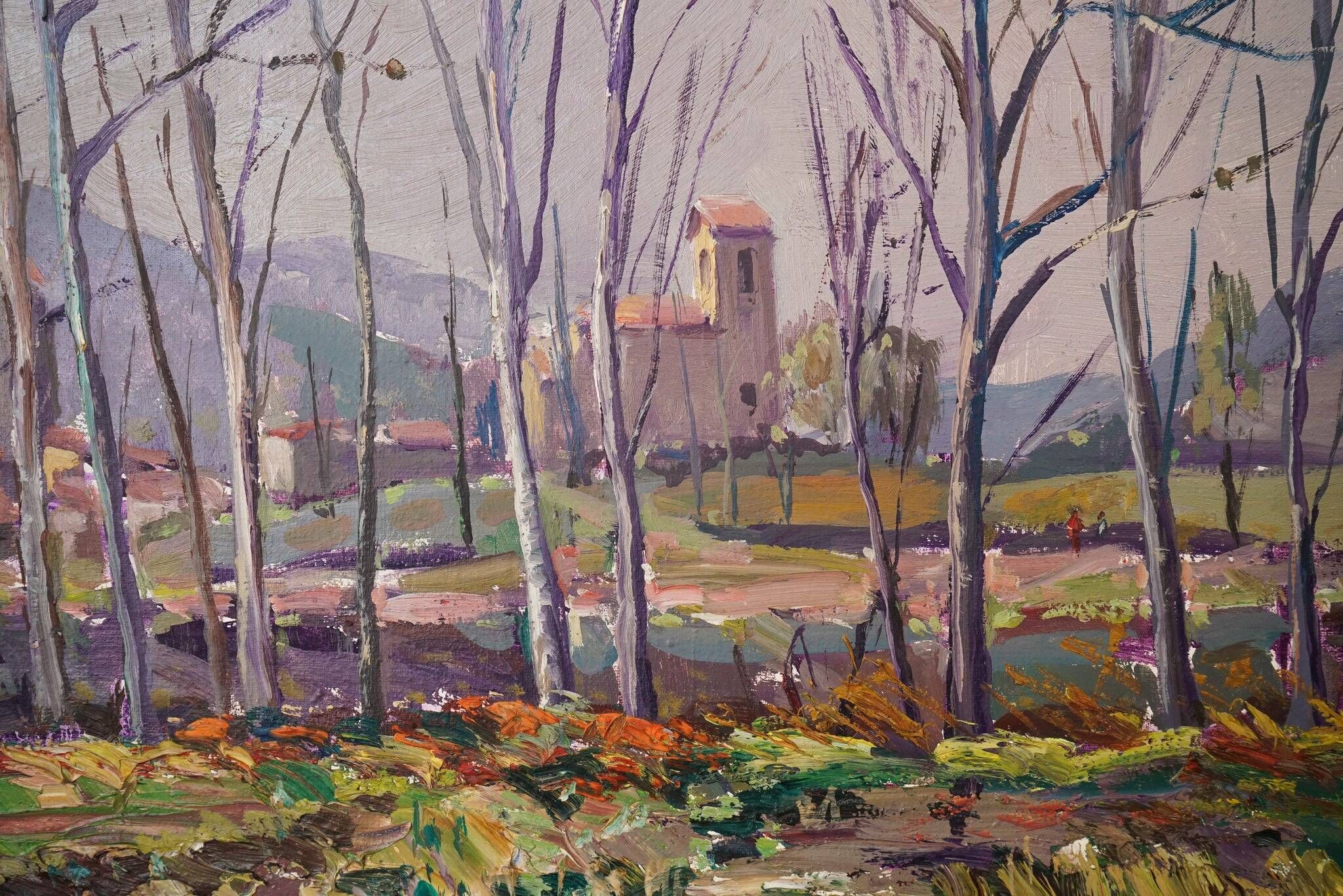 Paysage postimpressionniste - Huile sur toile