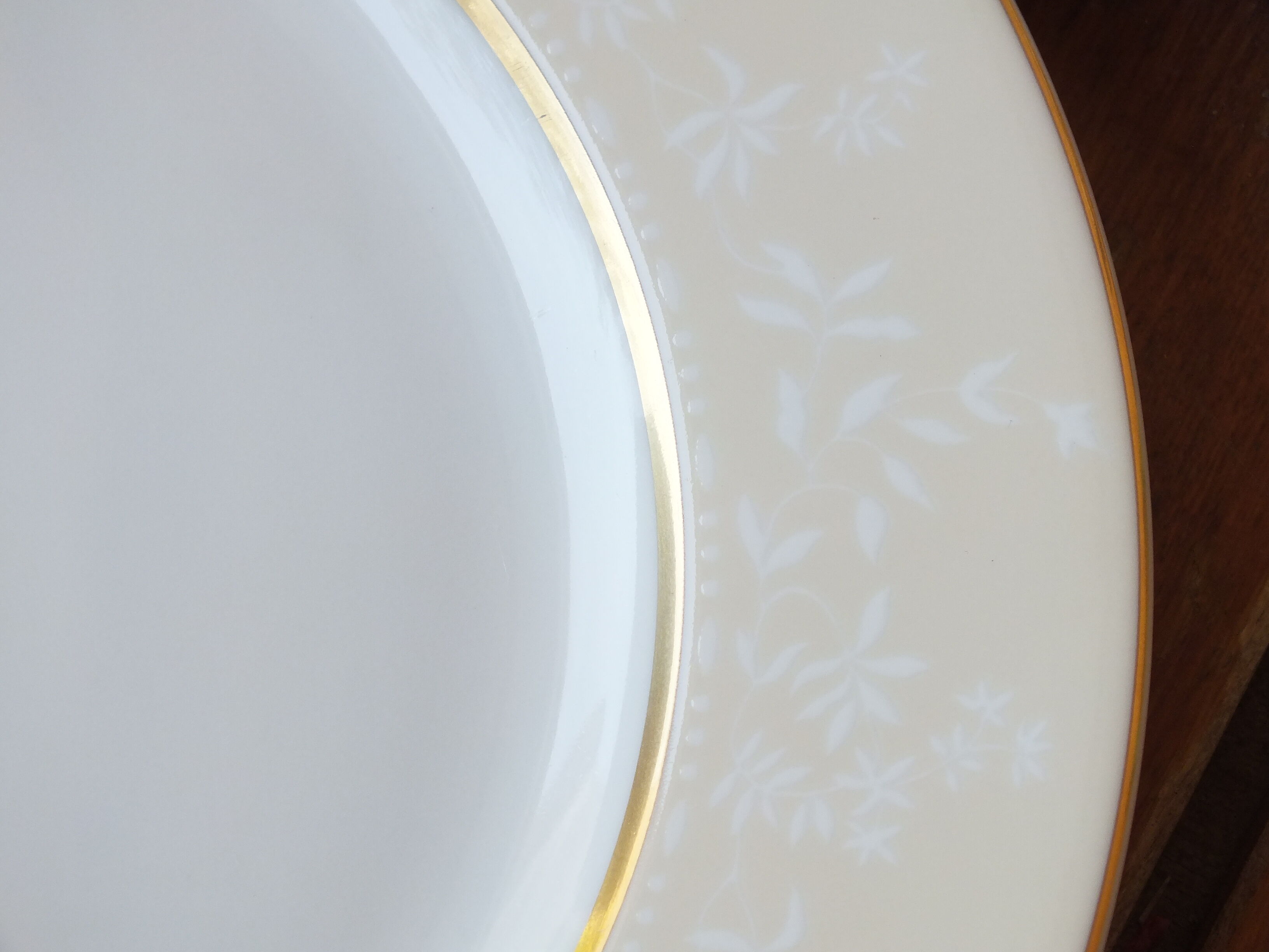 5 porcelain dessert plates from Limoges - Deshoulières and Guy Degrenne