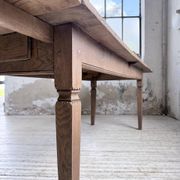 Solid oak farmhouse table with extensions (190-280cm) 1950