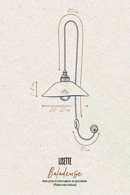 LISETTE - White terracotta - Portable lamp