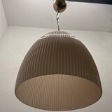 Grande suspension rose en verre de Murano des années 1970