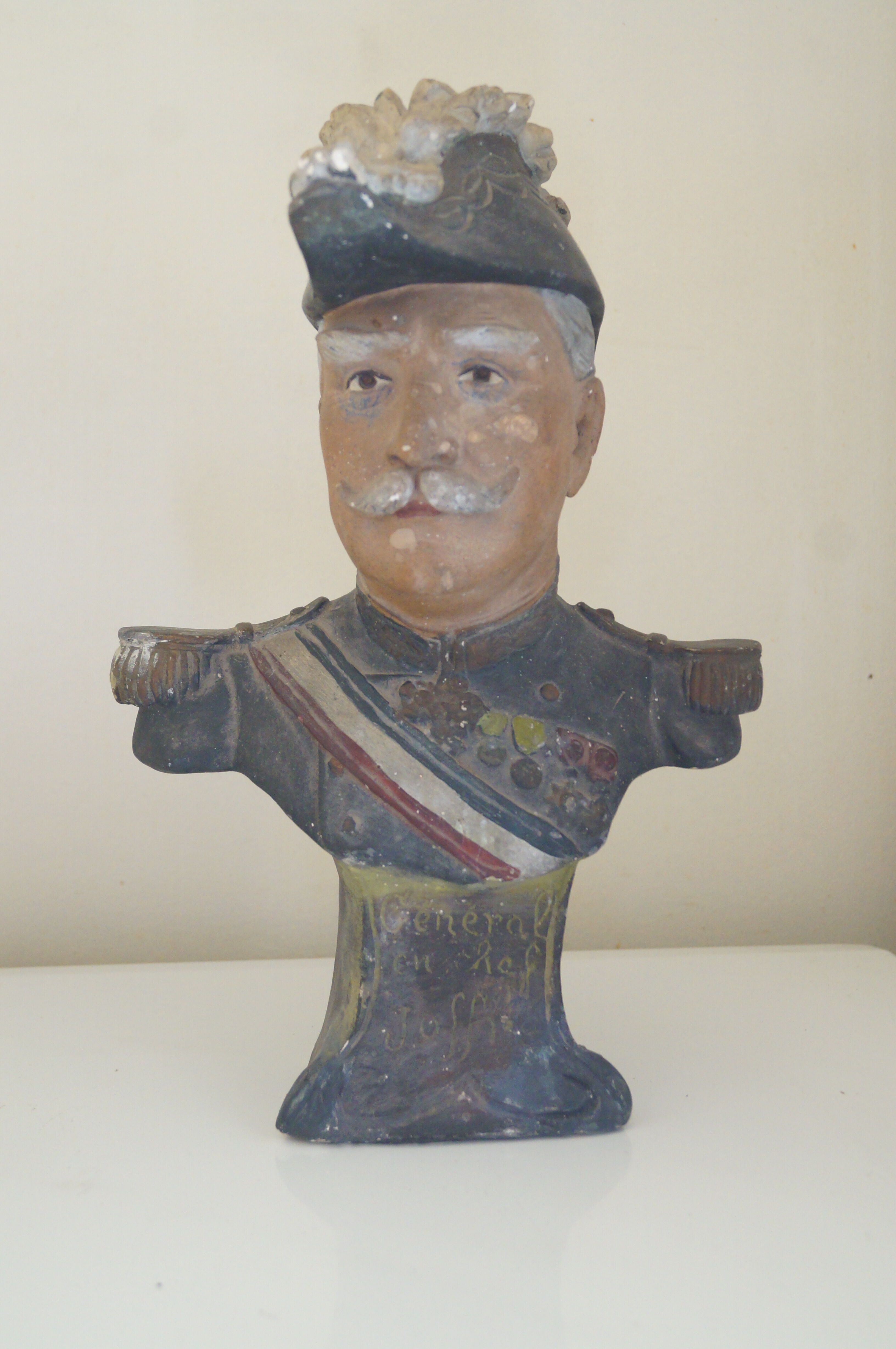 Plaster bust 1920 Joffre