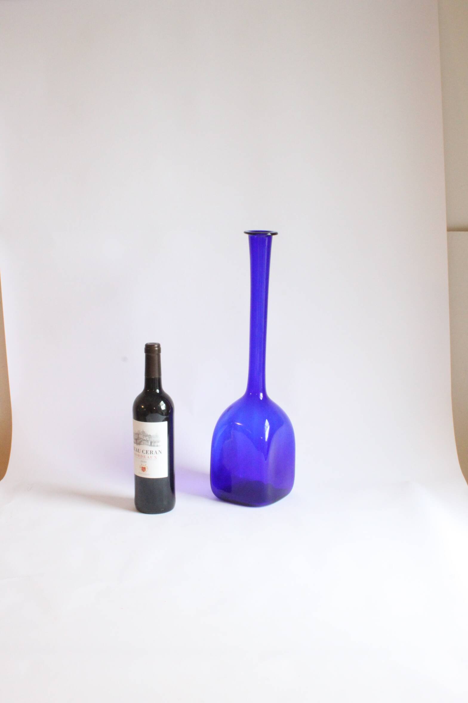Cobalt Blue Empoli Glass Vase
