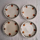 Set of 4 dessert plates Badonviller - Barcarolle pattern