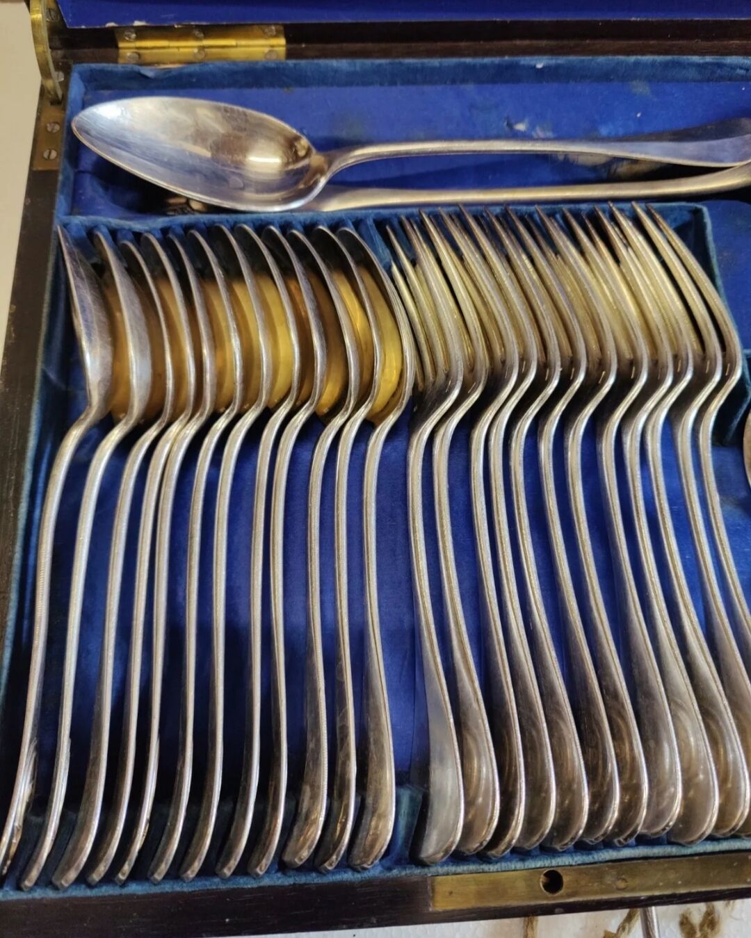 Old housewife in silver metal henri charpentier 38 pieces early 19th