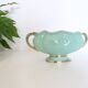 Ceramic planter, mint green, France / Vintage French