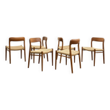 Set of 6 dining chairs by Niels O. Møller for J.L. Mollers