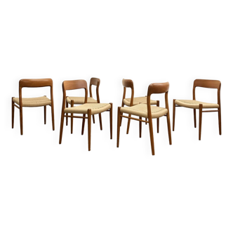 Set of 6 dining chairs by Niels O. Møller for J.L. Mollers