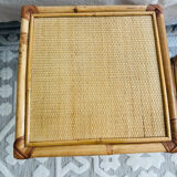 Set of two rattan bedside or side tables