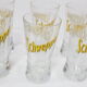 6 Schweppes advertising glasses