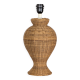 Woven rattan lamp base