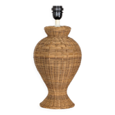 Woven rattan lamp base