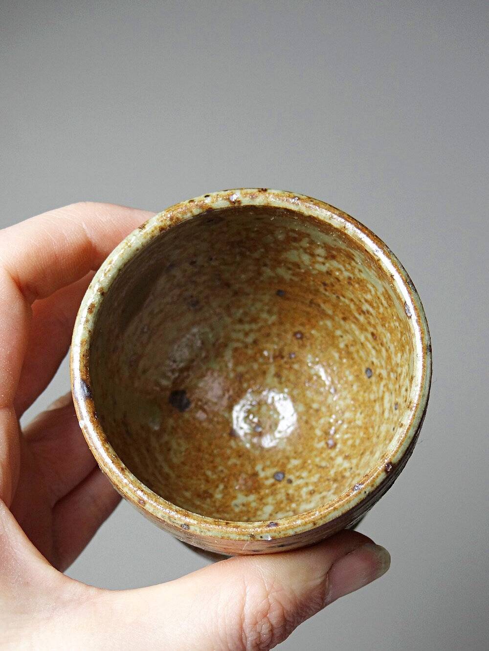 Set à café 2 tasses un plateau vintages grès pyrité style Baudat La Borne