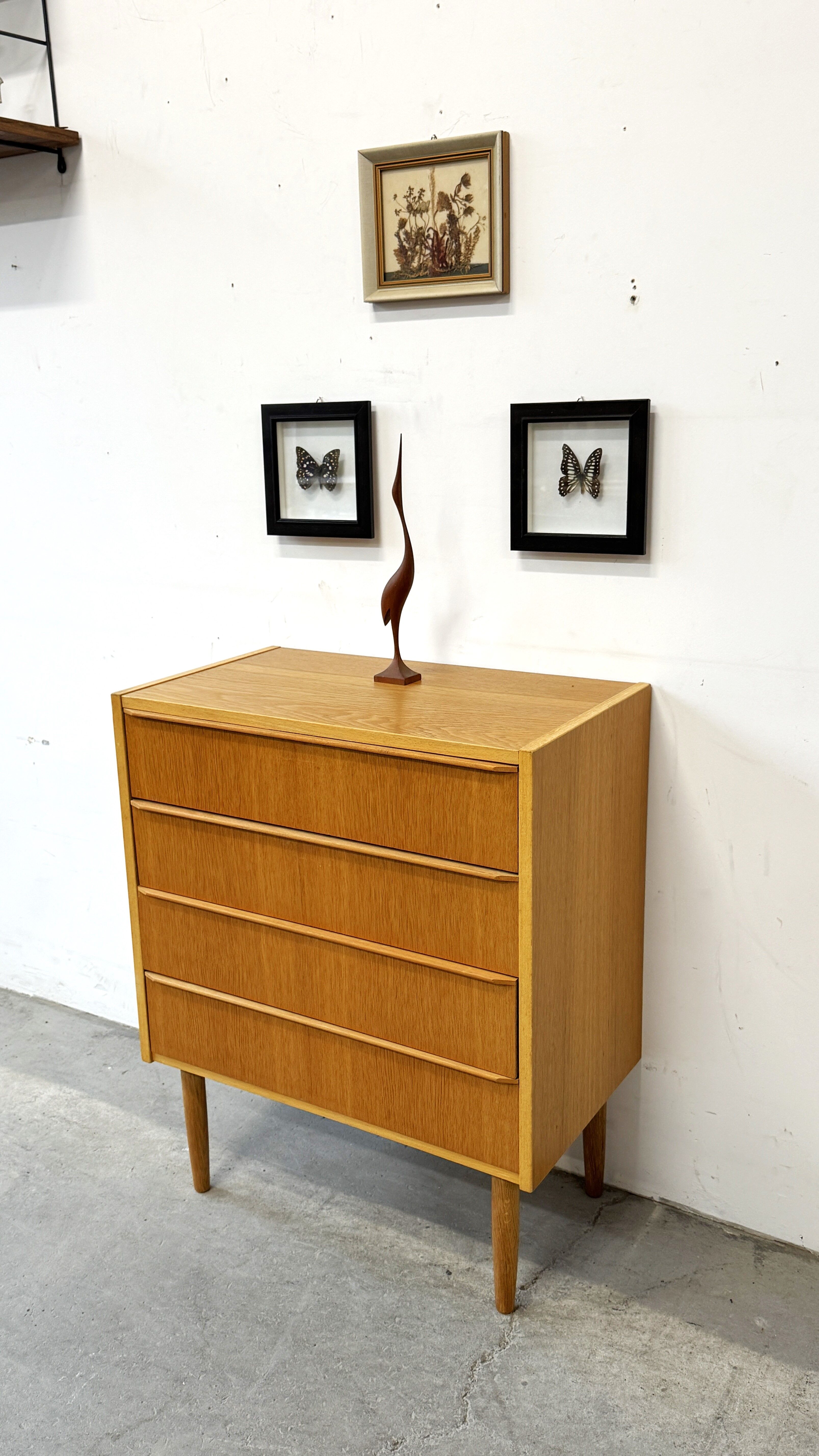Oak Drawer Cabinet, Denmark, 1970s, Mid-Century, Vintage