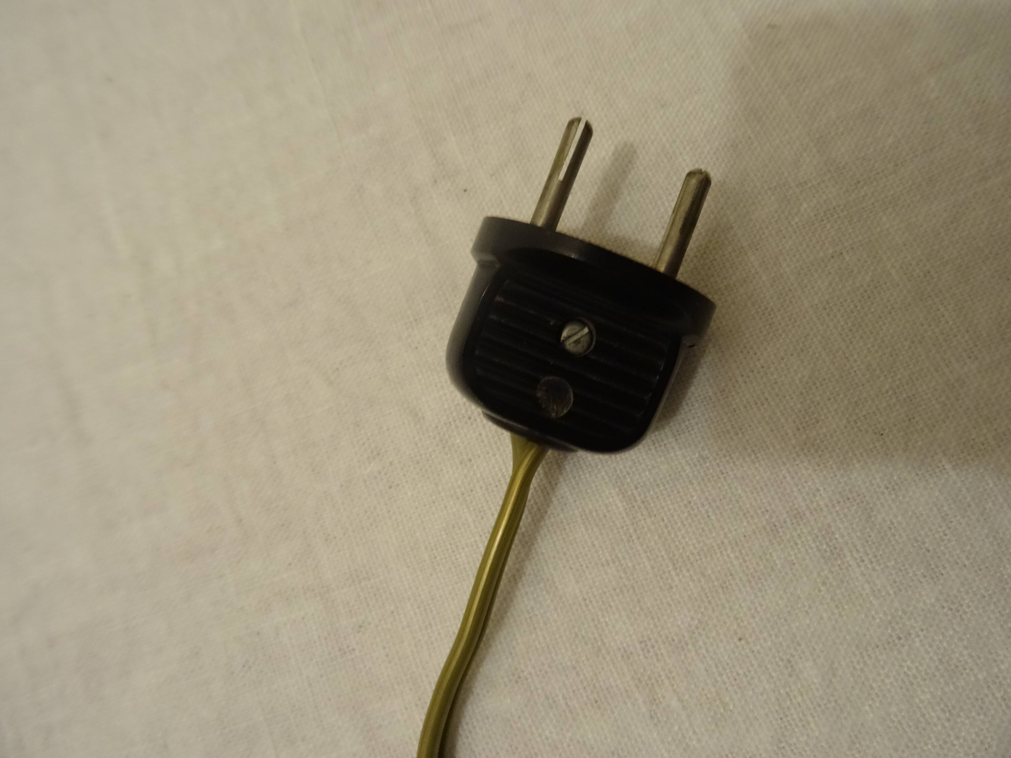 Vintage rattan and wicker lamp