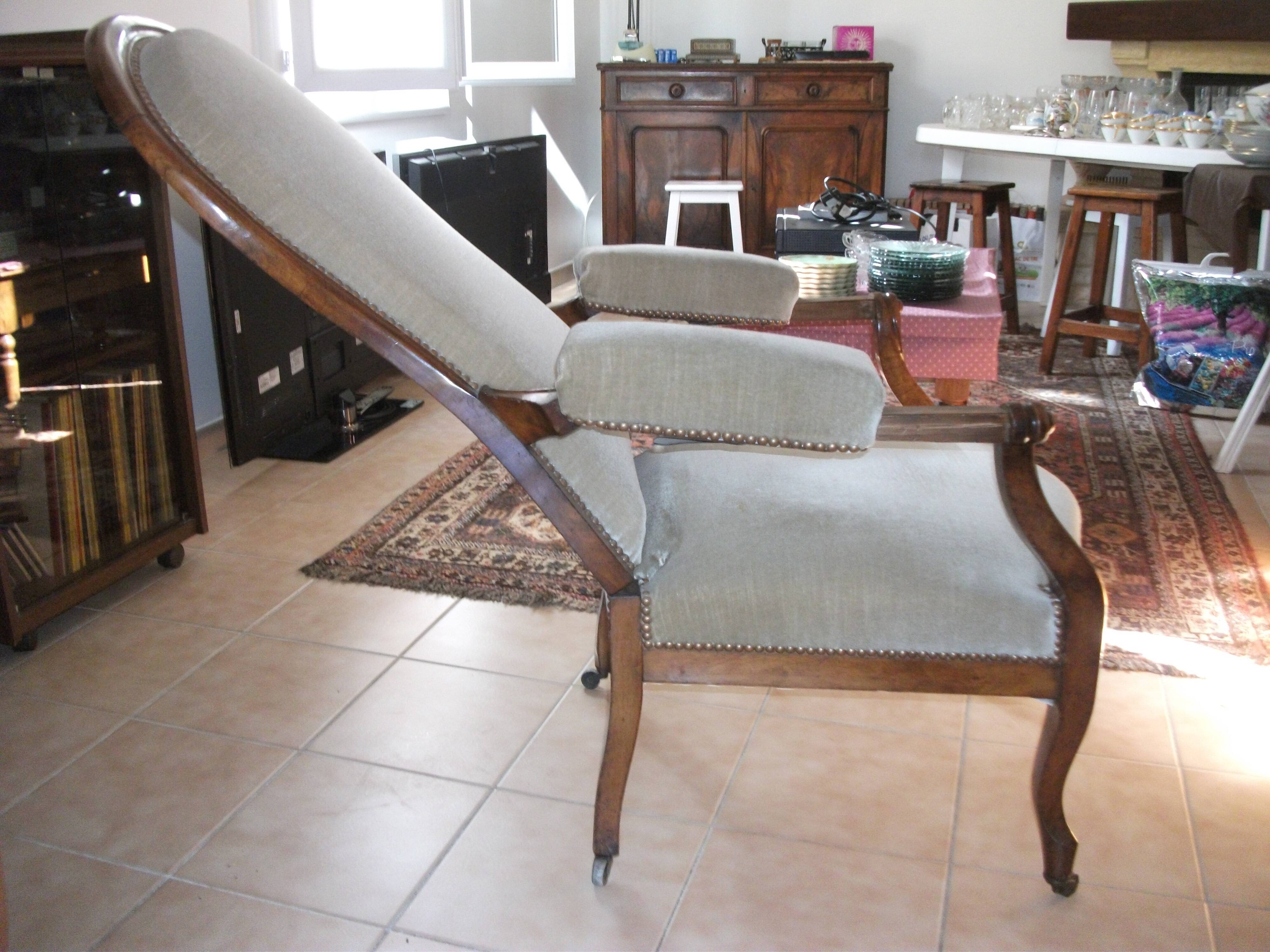 beige velvet armchair