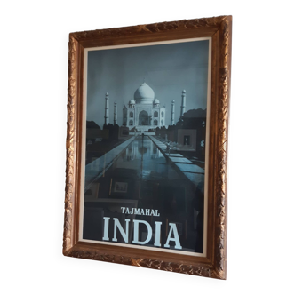 Original framed poster "INDIA Tajmahal"